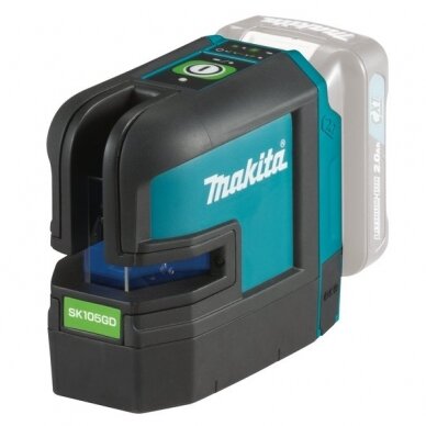 Lazerinis nivelyras Makita SK105GDZ, 12 V, (be akum. ir krov.) 2