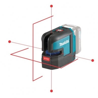 Lazerinis nivelyras su automatinio niveliavimo funkcija Makita SK106DZ, 12 V, (be akum. ir krov) 1