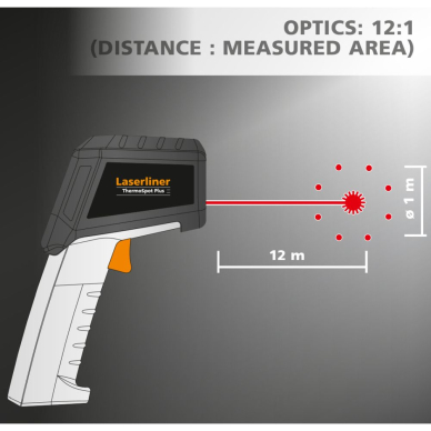 Lazerinis termometras Laserliner ThermoSpot Plus 082.042A, -38°C ... 600°C 4