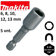 Magnetinių galvučių komplektas Makita B-39154; 5 vnt.