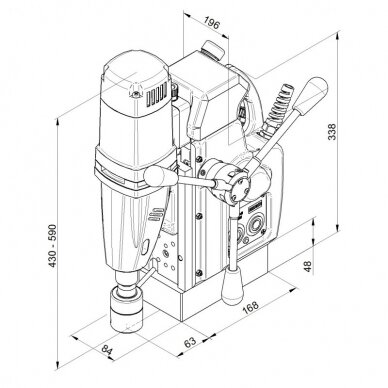 Magnetinės gręžimo staklės BDS AutoMAB 450 1