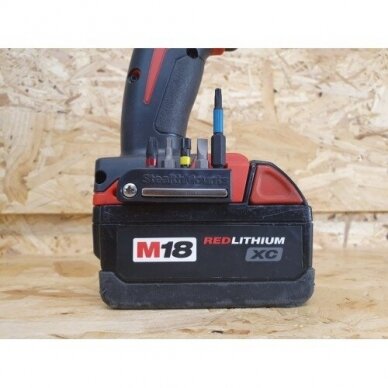 Magnetinių antgalių laikiklis StealthMounts BH-MW18-RED-2, skirtas "Milwaukee M18" įrankiams 1