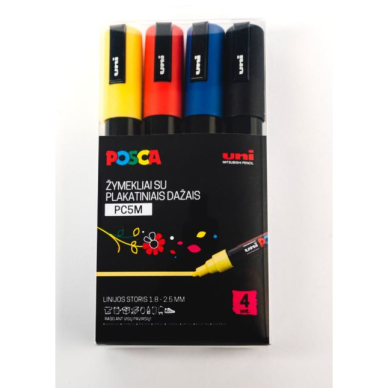 Markerių rinkinys POSCA PC-5M 4vnt.