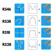 Plastikinės sąvaržėlės DEDRA DED75276, tipas RS16, 0.6 mm, 100 vnt.