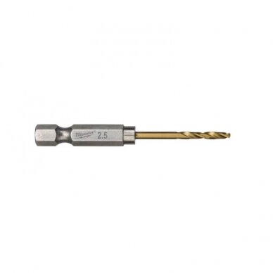 Metalo grąžtai MILWAUKEE Shockwave HSS-G TIN, 2vnt. 3,0 mm 1