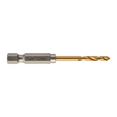 Metalo grąžtai MILWAUKEE Shockwave HSS-G TIN, 2vnt. 3,0 mm 3