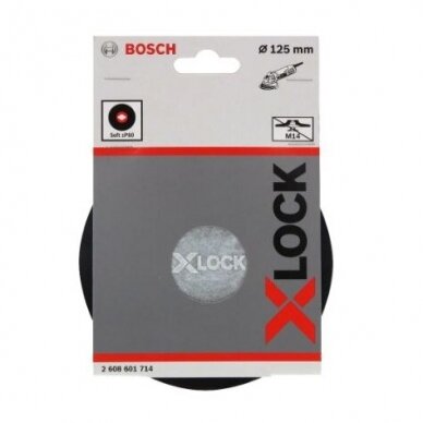 Minkštas diskinis pagrindas Bosch X-LOCK, 125mm, 2608601714 1