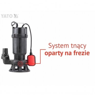 Nešvaraus vandens siurblys Yato, ketus, 750 W (YT-85350) 5