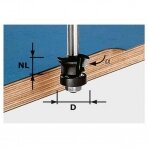 Nuožulnų-sulyginimo freza Festool HW S8 D24/0° +45° (491026)