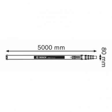 Optinis nivelyras Bosch GOL 32D + stovas BT 160 + liniuotė GR 500 5