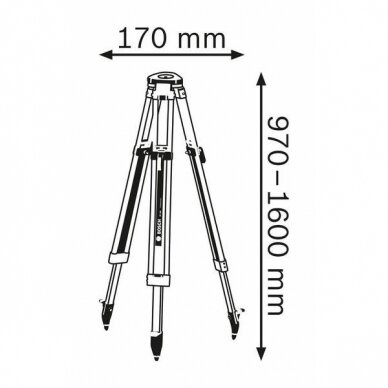 Optinis nivelyras Bosch GOL 32D + stovas BT 160 + liniuotė GR 500 7