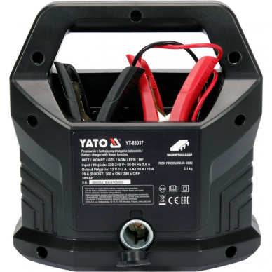 Pakrovėjas Yato, 12V/2A, 6A, 10A, 15A BOOST 300s, 20A 1