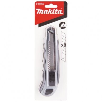 Peilis laužomomis geležtėmis 18 mm + 8 vnt. geležčių MAKITA D-58855 1