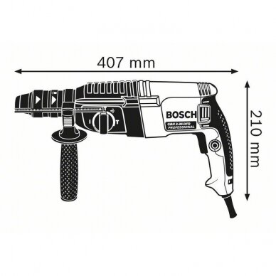 Perforatorius Bosch GBH 2-26 F Professional + Papildomas griebtuvas 4