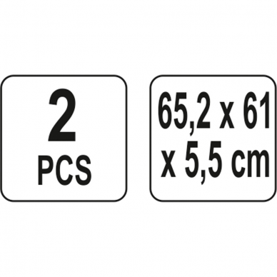 Perforuota plokštė dirbtuvių baldams Yato, 65.2x61x5.5 cm, 2 vnt 2