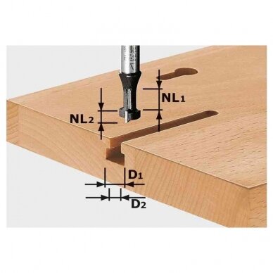 Pirštinė T-formos griovelių freza Festool HW S8 D10,5/NL13 (491035)