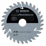 Pjovimo diskas Bosch Standard for Multi Material, 85x15x1.5/1.0x30T, 2608837752