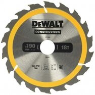 Pjovimo diskas medienai DeWalt DT1943-QZ Construction, 190x30 mm, Z18