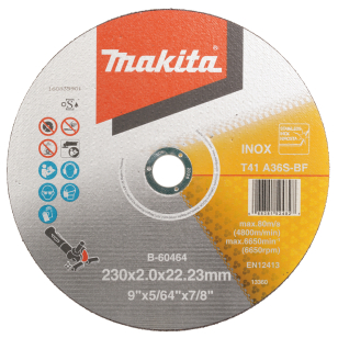 Pjovimo diskas Makita B-60464, 230X2,0X22,23MM, T41 A36S-BF RST/ metalui