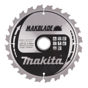 Pjovimo diskas MAKBLADE 216X2.4X30 mm 5° T24 Makita B-08903