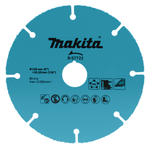 Pjovimo diskas su kietmetalio grūdeliais Makita B-57722, 125 mm