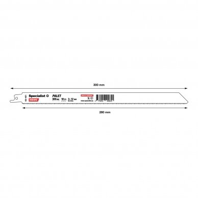 Pj. paletėms „Specialist+" 300 mm. 10TPI 3