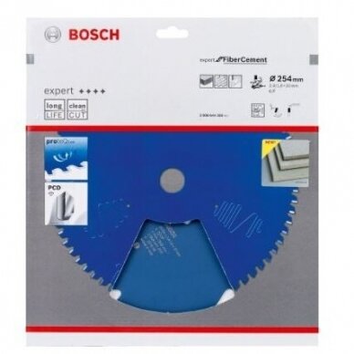 Pjov. diskas fibrocementui Bosch Expert for Fiber Cement,  254x30/25,4 mm, Z6, 2608644350 1