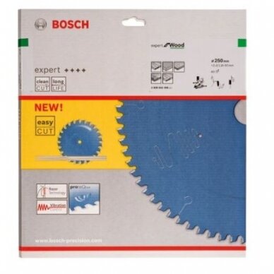 Pjov. diskas medienai Bosch Expert for Construct Wood, 250x30x2.4mm, Z60, 2608642498 1