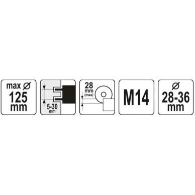 Pjovimo apsauga nuo dulkiu m14 125mm 2