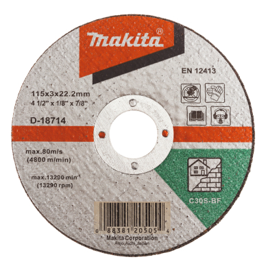 Pjovimo diskas Makita D-18714, 115 X 2.5 C30S, akmeniui