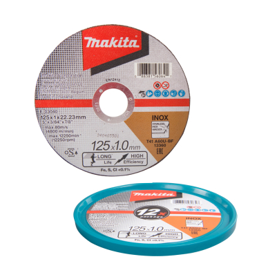 Pjovimo diskas Makita E-03040-12, 125 X 1 MM RST/ metalui 12 vnt, 2