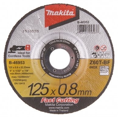 Pjovimo diskas 125x0,8mm, Z60T-BF, OFF-SET Makita B-46953