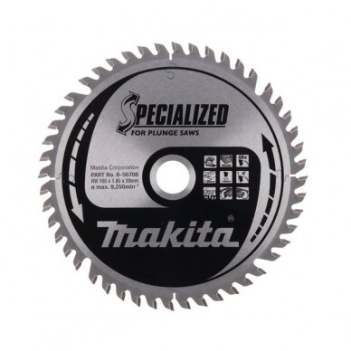 Pjovimo diskas 165x20x2,2mm 48T 8° Makita B-56708, SP6000 2