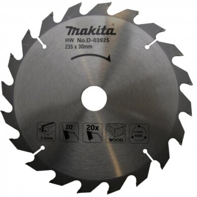 Pjovimo diskas 235x30/25x2,4mm 20T 20° 5903R N5900B Makita D-03925