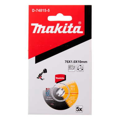 Pjovimo diskas Makita D-74815-5, 76x1.0x10mm WA60T, RST (5 vnt.) 2