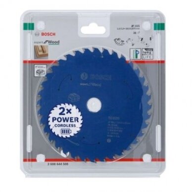 Pjovimo diskas Bosch Expert for Wood, 165x20x1.5/1x36T, 2608644508 1