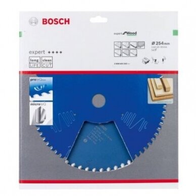 Pjovimo diskas Bosch Expert for Wood, 254x30xZ54, 2608644342 1