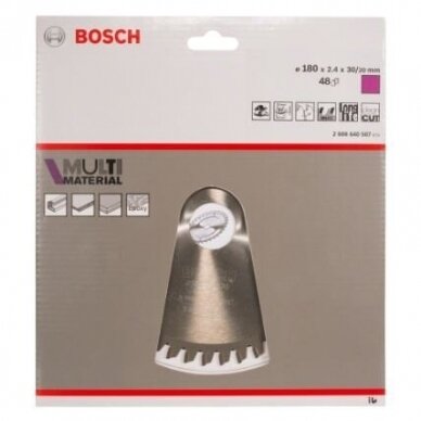 Pjovimo diskas Bosch Standard for Multi Material, 180x30mm, 2608640507 1