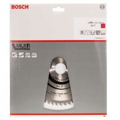 Pjovimo diskas Bosch Standard for Multi Material, 190x30mm, 2608640509 1