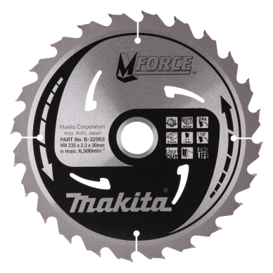 Pjovimo diskas Makita B-32063, 235X2.3X30mm 15° T24 3