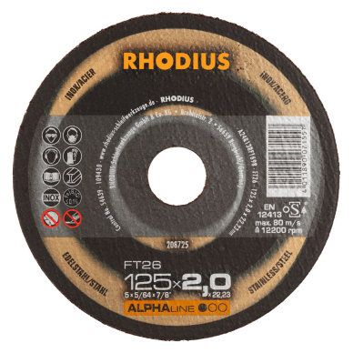 Pjovimo diskas Rhodius FT26 180x2x22,23 mm