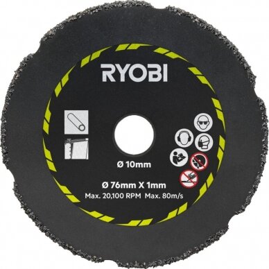 Pjovimo diskų kompl. RYOBI RAKCOT03, 76x10mm, 3 Vnt. 1