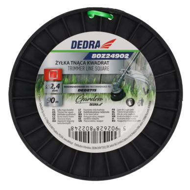 Pjovimo valas DEDRA GARDEN 80Z24902, 2,4 mm x 90 m 2