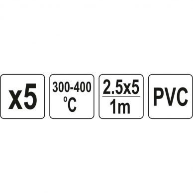 Plastiko suvirinimo juosta Yato, 2.5 x 5 mm, 1 m, 5 vnt. 3