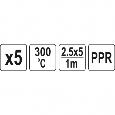 Plastiko suvirinimo juosta Yato, 2.5 x 5 mm, 1 m, 5 vnt. 3