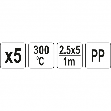 Plastiko suvirinimo juosta Yato, 2.5 x 5 mm, 1 m, 5 vnt. 3