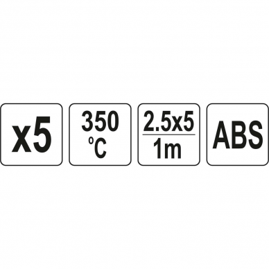 Plastiko suvirinimo juosta Yato, 2.5 x 5 mm, 1 m, 5 vnt. 3