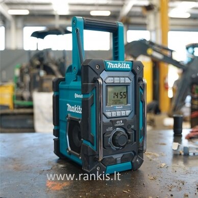 Radijas Makita DMR300 su Bluetooth ir integruotu akumuliatorių krovikliu 10.8-12-14.4-18V 3