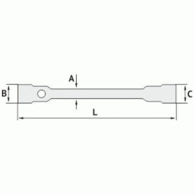 Raktas ratams tiesus 13x14mm / dvipusis 1