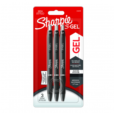 Rašiklis „Sharpie S-GEL", juodas, blist., 3 vnt.